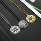 Halskette mit Metatron Würfel Anhänger gold