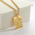 Unisex-Halskette mit Segensanhänger und hebräischem jüdischem Yeshua-Symbol in Gold