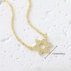Halskette mit Anhänger des <span data-glossary-id="etoile-de-david">Davidsterns</span> aus Strass, jüdisches Symbol