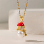 Halskette mit Schneemann-Weihnachtsschmuck