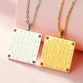 Halskette mit Anhänger jüdischer Gebete in hebräischen Buchstaben Ana b'Koach Gold