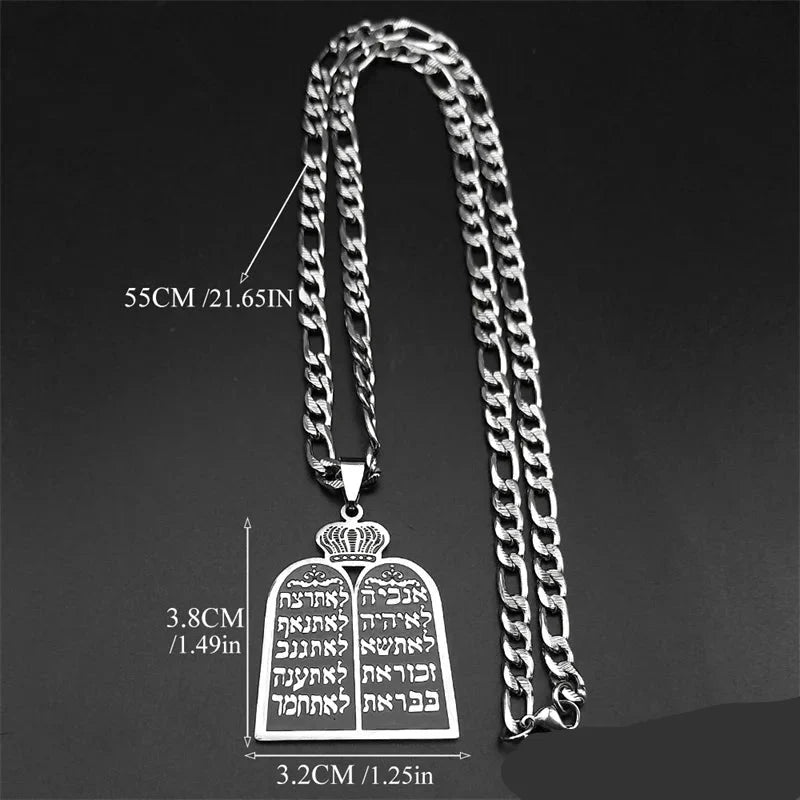 Halskette mit Anhänger jüdischer Gebete die 10 Gebote der <span data-glossary-id="torah">Tora</span>