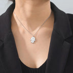 Halskette mit Schutzanhänger <span data-glossary-id="etoile-de-david">Davidstern</span> und <span data-glossary-id="main-de-fatma">Fatma-Hand</span> jüdisch Silber