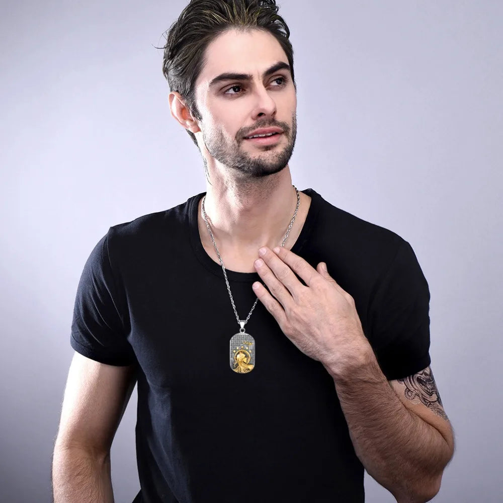 Halskette mit Anhänger im Stil des astrologischen Sternzeichens