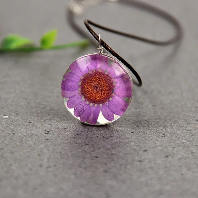 Halskette mit Anhänger aus mundgeblasenem Glas Baum des Lebens