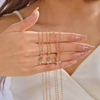 Halskette mit Tulpenblüten-Anhänger aus Zirkon 