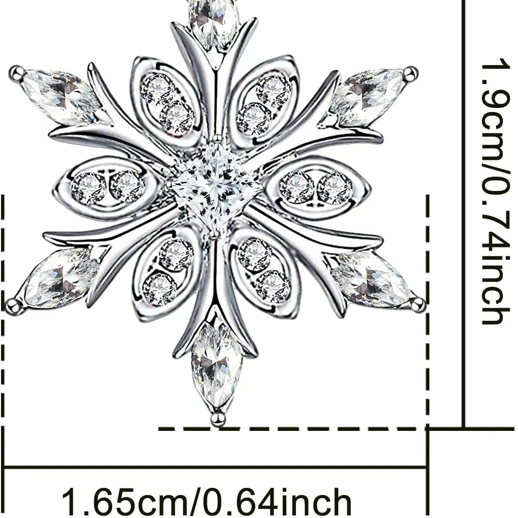 Halskette mit Schneeflocken-Anhänger aus Zirkon