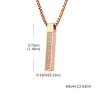 Halskette mit geometrischem Anhänger Ayatul Kursi arabisch Roségold