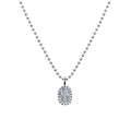 Collana con pendente ovale scintillante a goccia d'acqua