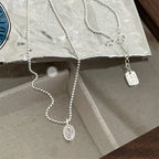 Collana con pendente ovale scintillante a goccia d'acqua