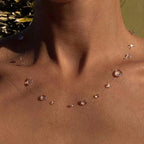 Halskette mit transparentem Wassertropfen-Anhänger