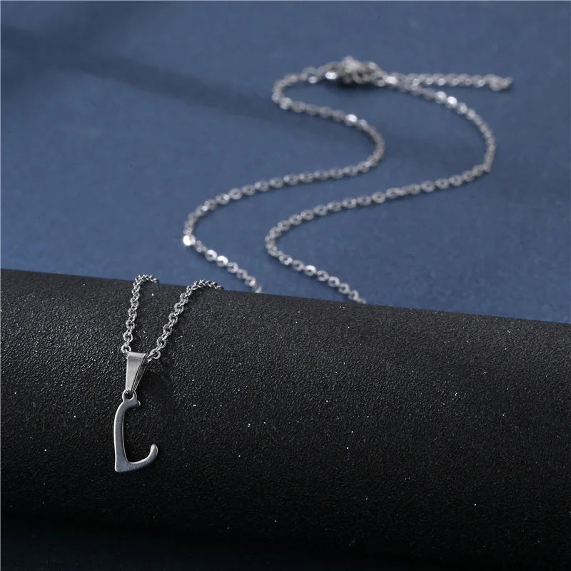 Personalisierte Halskette mit Initialen-Anhänger l