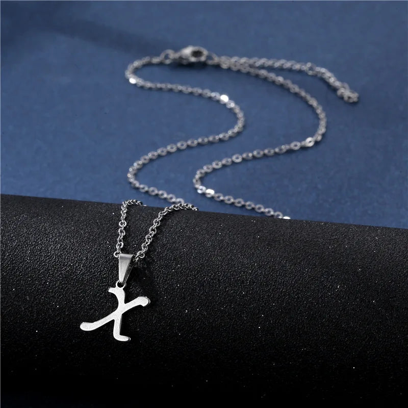 Personalisierte Halskette mit Initialen-Anhänger x