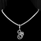 Choker mit Initialen-Anhänger und Strass g
