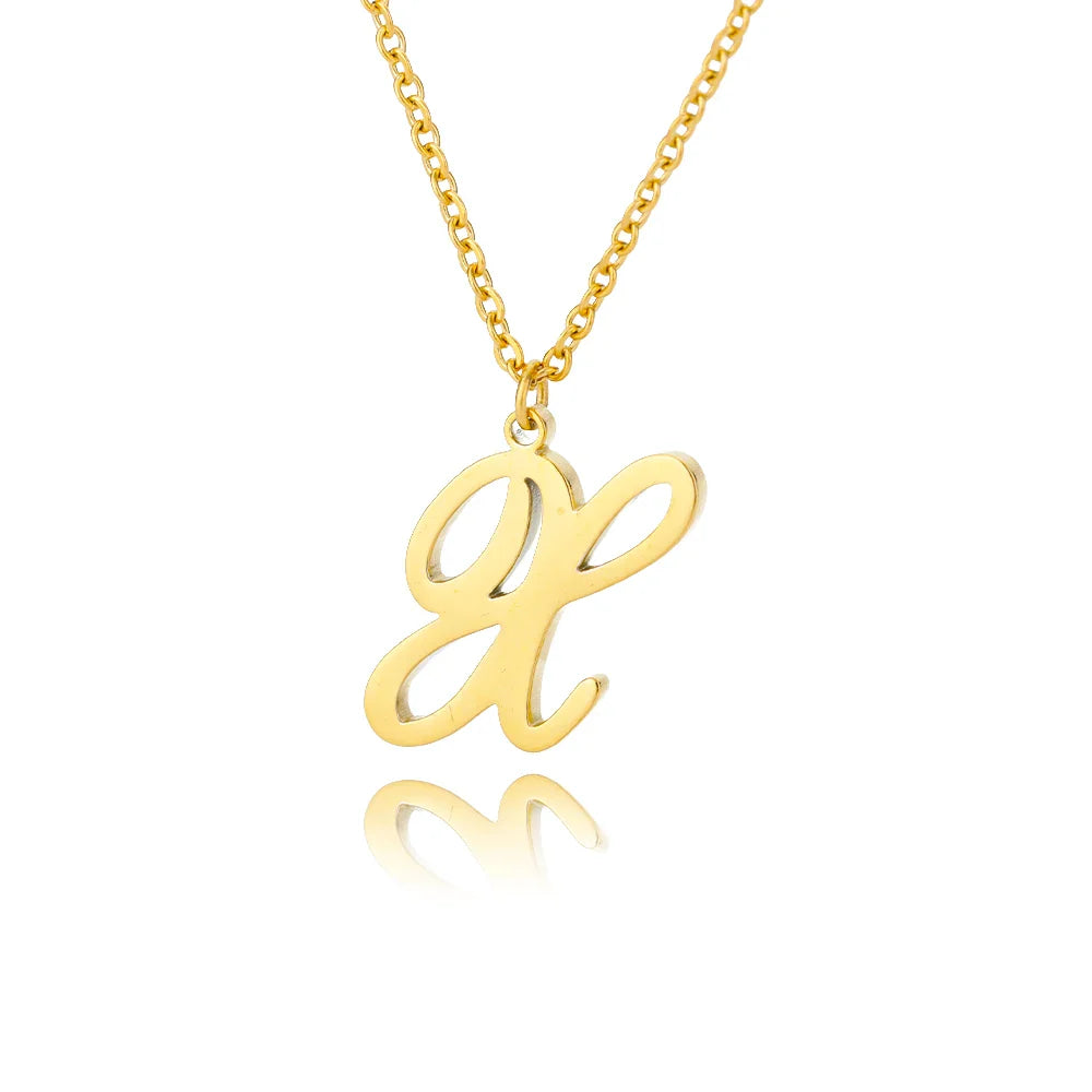 Halskette mit Initialen-Anhänger für Damen x