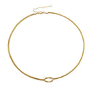 Halskette mit minimalistischem Knoten-Anhänger gold