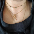 Halskette mit Palmenanhänger für Damen Gold