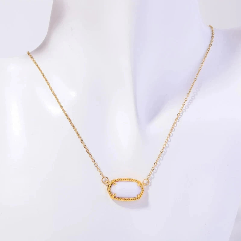 Halskette mit farbigem Kristallanhänger Sternzeichen