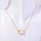 Halskette mit farbigem Kristallanhänger Sternzeichen