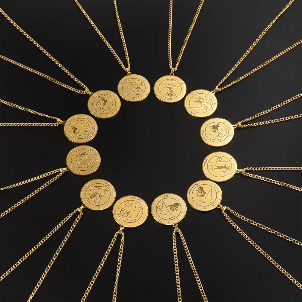 Halskette mit Anhänger astrologisches Sternzeichen für Männer oder Frauen
