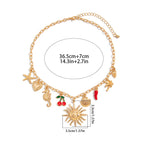 Halskette mit Sonnen- und Muschelanhänger