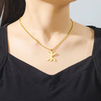 Halskette mit arabischem, symbolischem Berber-Anhänger "yaz" für Damen in Gold