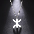 Halskette mit arabischem, symbolischem Berber-Anhänger "yaz" für Damen in Silber