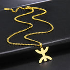 Halskette mit arabischem, symbolischem Berber-Anhänger "yaz" für Damen in Gold