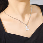 Halskette mit arabischem, symbolischem Berber-Anhänger "yaz" für Damen in Silber