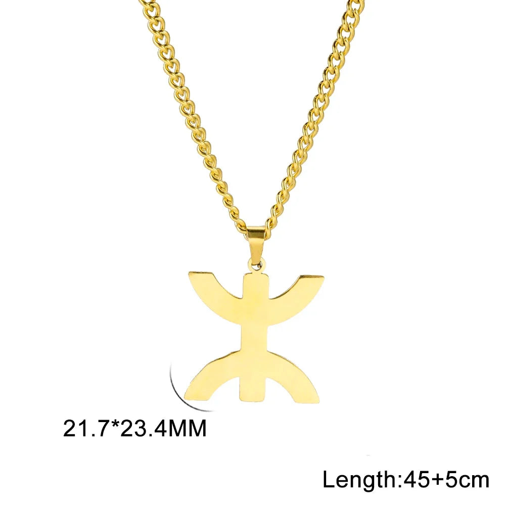 Halskette mit arabischem, symbolischem Berber-Anhänger "yaz" für Damen