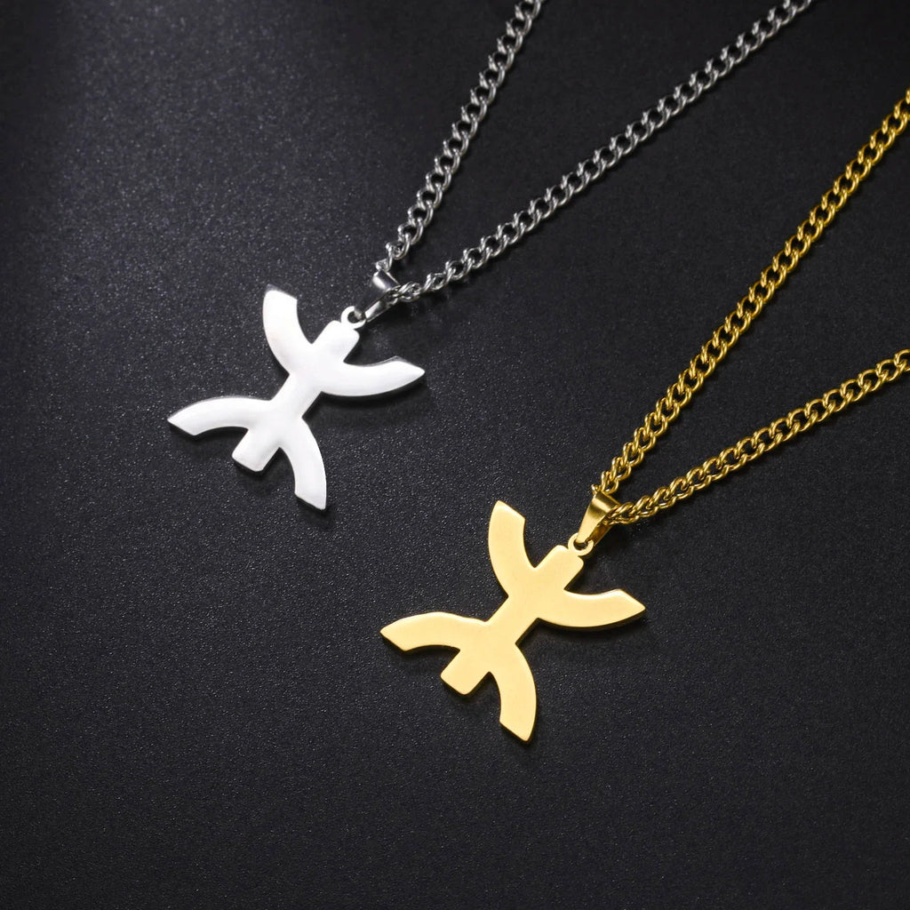 Halskette mit arabischem, symbolischem Berber-Anhänger "yaz" für Damen in Gold