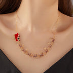 Halskette mit Weihnachtsanhänger Traîneau