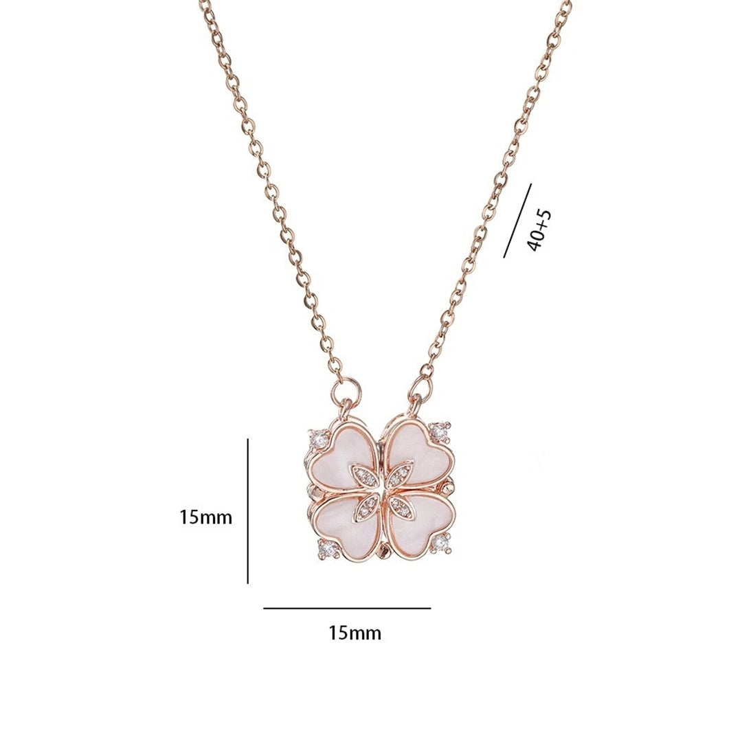 Halskette Choker mit Kleeblatt Anhänger 4 Blätter Glücksbringer
