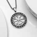 Vegvisir Kompass Halskette Wikinger Anhänger