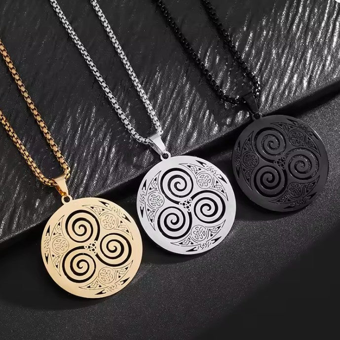 Keltische Halskette Anhänger Triskel Wikinger Mann Frau Nordisch 