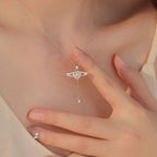 Halskette Herz Engelsflügel rosa