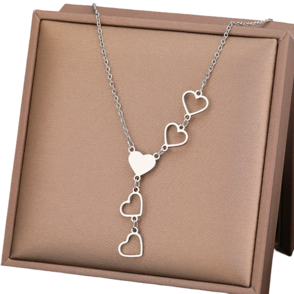 Lange Herz Halskette 