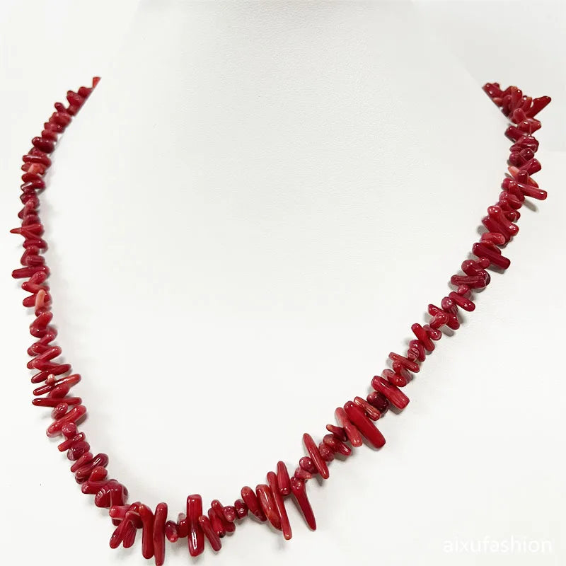 Rote Korallenkette für Damen