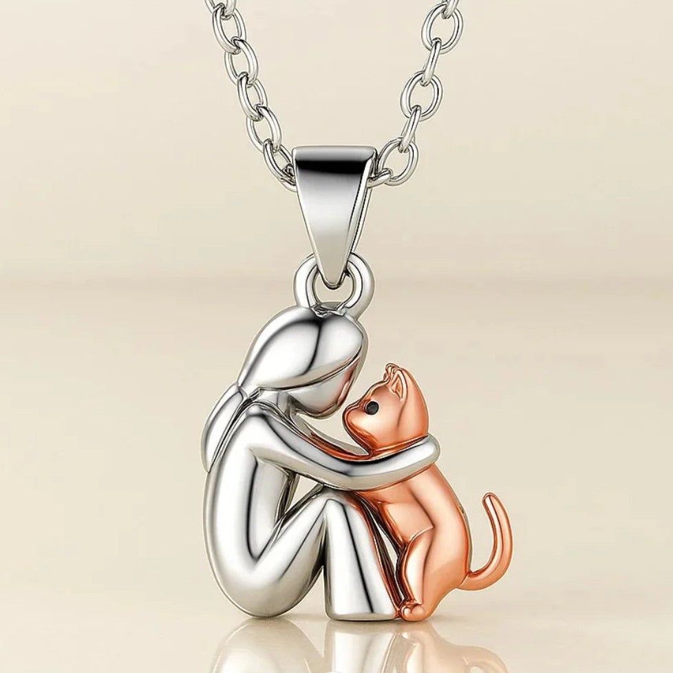 Liebeshalsband Kuschelkater und Herrchen 