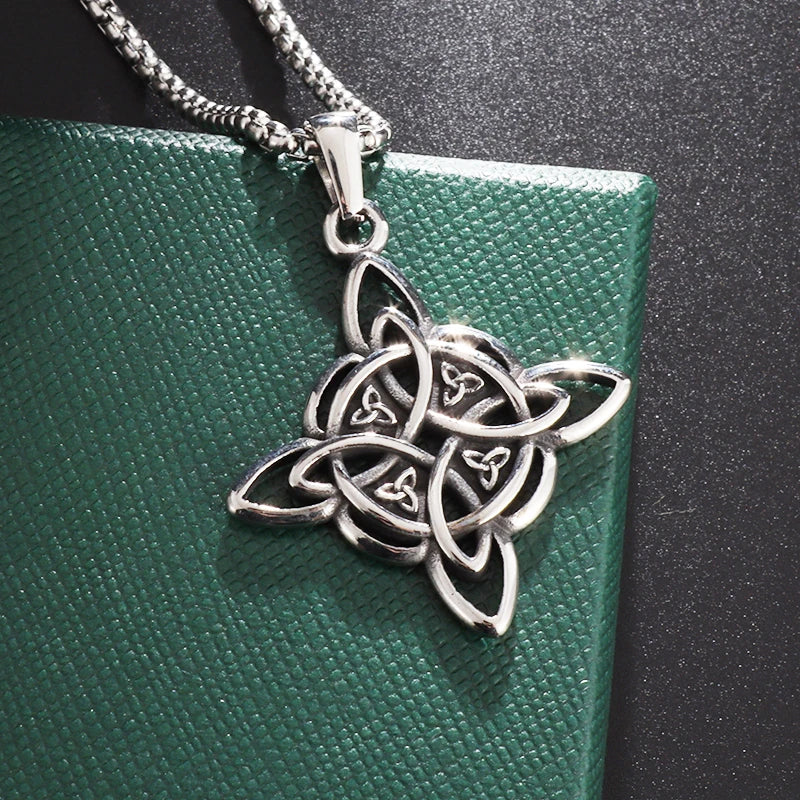 Schutzkette Hexenknoten Wicca Anhänger