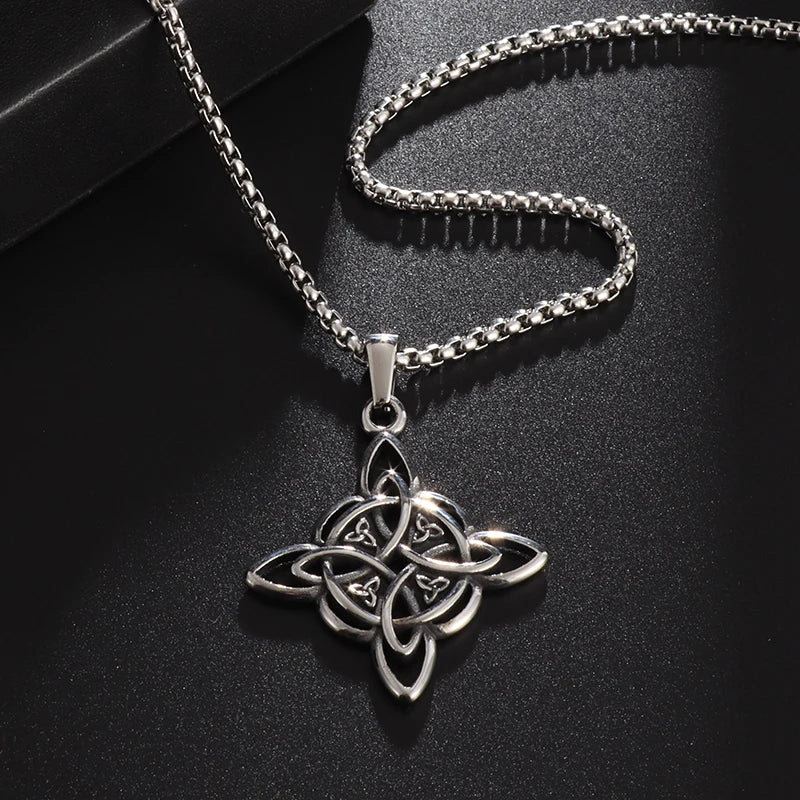 Schutzkette Hexenknoten Wicca Anhänger