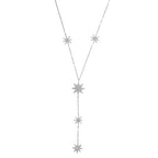 Y-Halskette - Stern-Dekolleté-Kette für Damen Silber