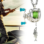 Collier mini-leurre créatif pour pêcheurs - pendentif moulinet