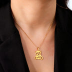 Niedliche Panda Halskette Gold