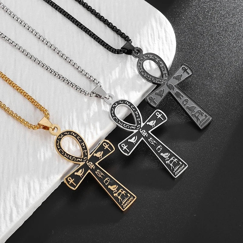 Halskette Anhänger Amulett Ankh Kreuz Ägypten Silber