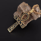 Halskette Anhänger Amulett Ankh Kreuz Ägypten Gold Stil 1