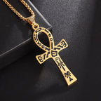 Halskette Anhänger Amulett Ankh Kreuz Ägypten Gold Stil 2