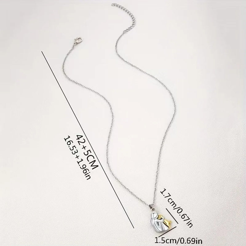 Halskette Anhänger Umarmung Hund und Herrchen 