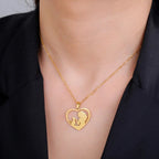 Halskette mit Katzenanhänger & Herrin Gold