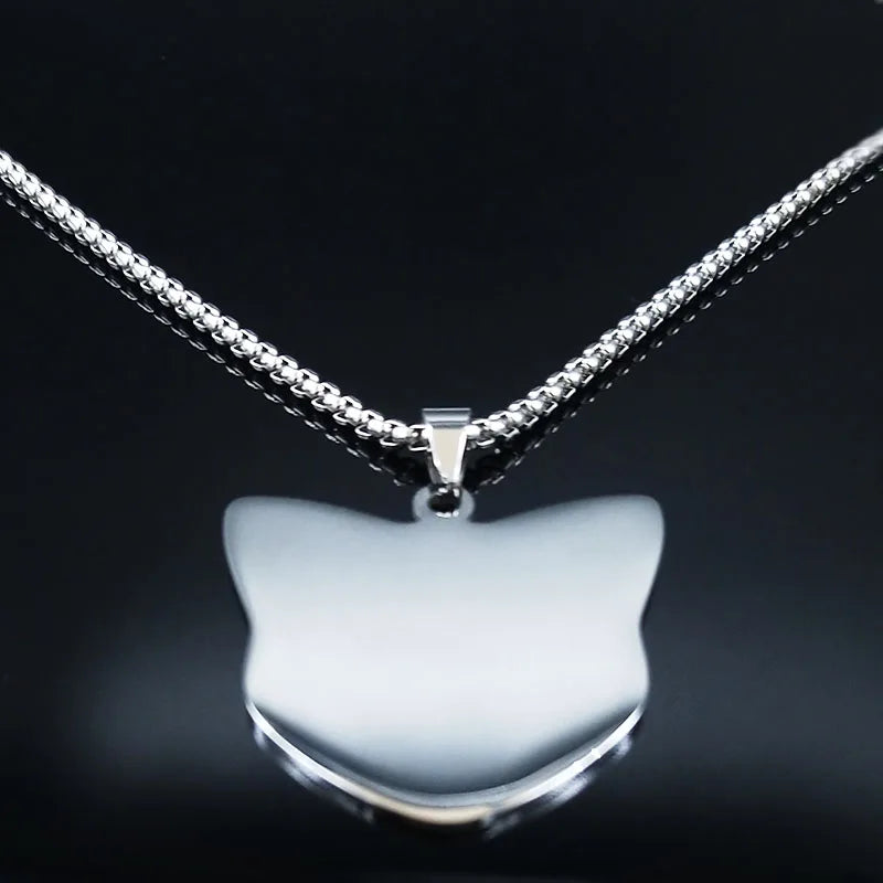 Halskette Anhänger Schwarze Katze Pentakel Hexerei Wicca